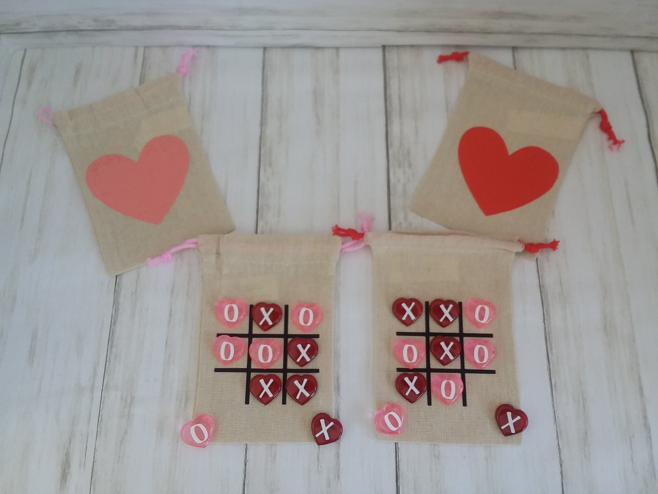 Personalized Valentine Tic Tac Toe Game