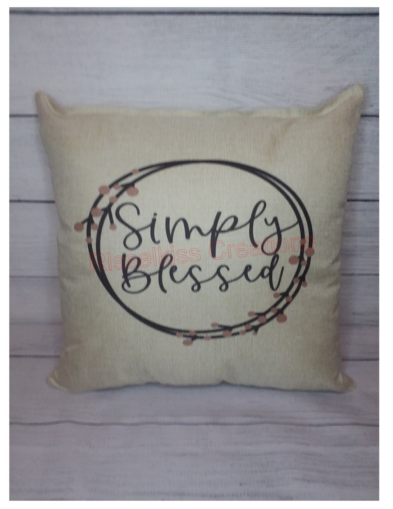 Simply Blessed Pillow Cover